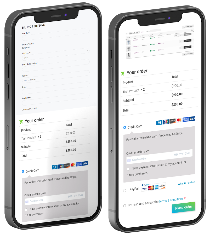 Ecommerce Mobile app payment getaway
